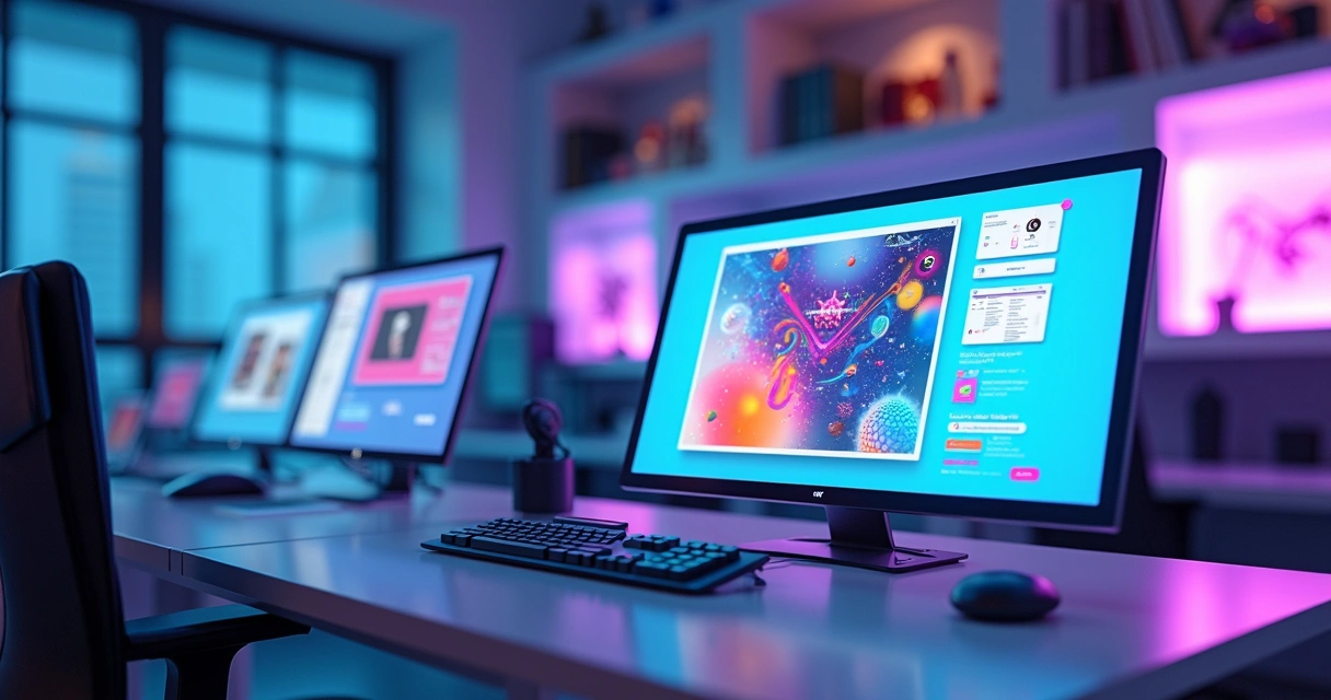 Bosque de ideias visuais criadas por IA para campanhas digitais. 