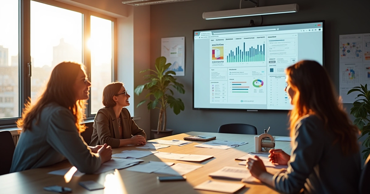 Equipe colaborando na criação de uma landing page para vendas 