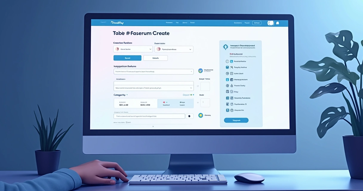 Tela de criação de mercado com campos para pergunta, data, e categoria 