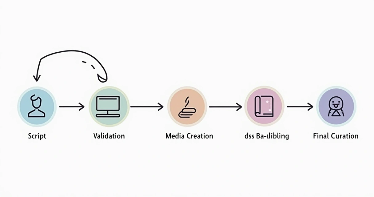 Roteiro de produção de curso EAD em etapas e papéis diferentes 