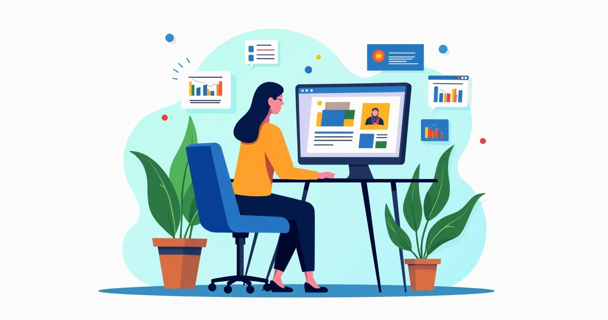 Pessoa personalizando template de site no computador 