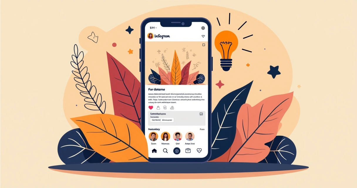 Tela ilustrativa de Instagram com destaque para bio de criador de conteúdo 