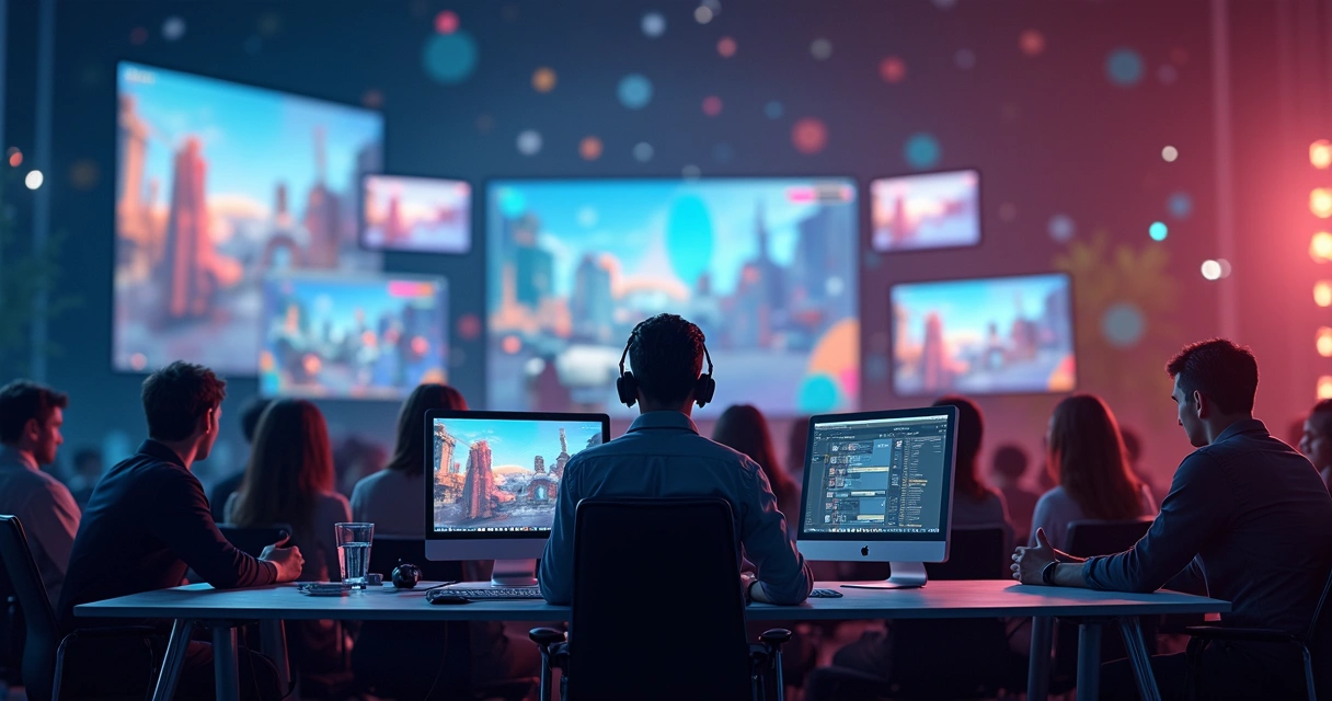 Criador interagindo com seguidores durante uma live, comentários aparecendo em tempo real. 