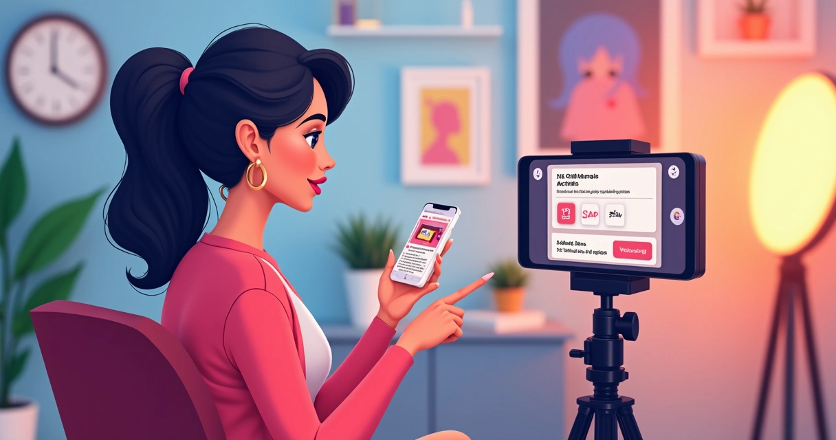Criador de conteúdo promovendo produto no TikTok 
