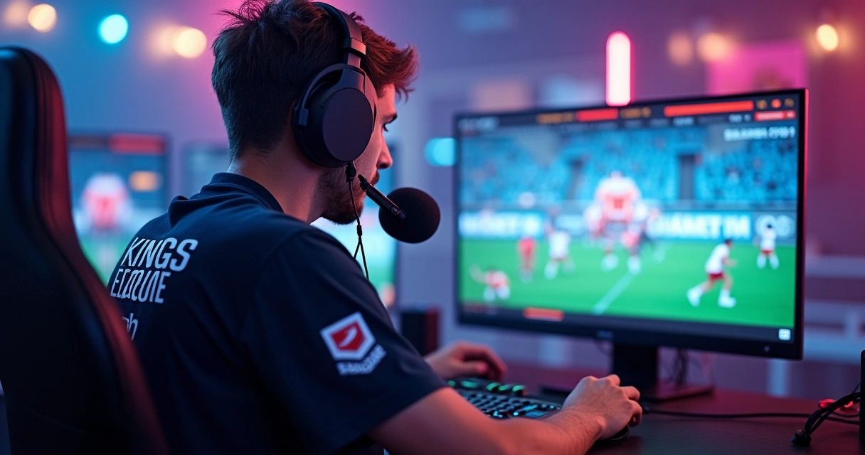 Influenciador digital interagindo com seguidores em transmissão da Kings League 