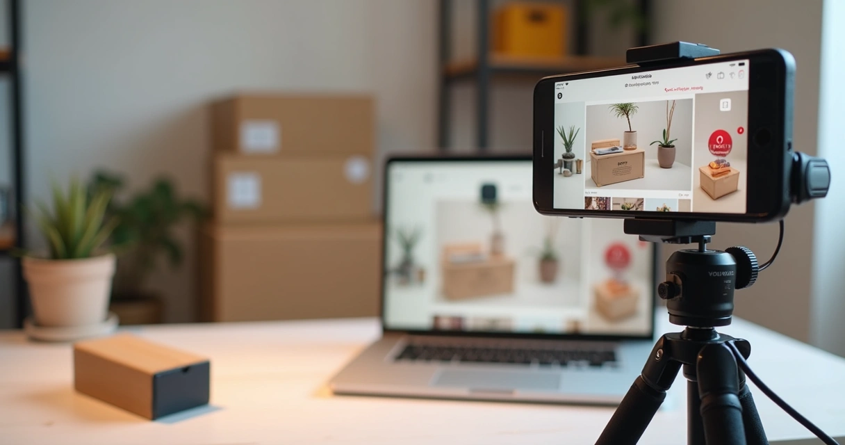 Criador divulgando produto da Shopee em vídeo curto para gerar vendas por afiliados