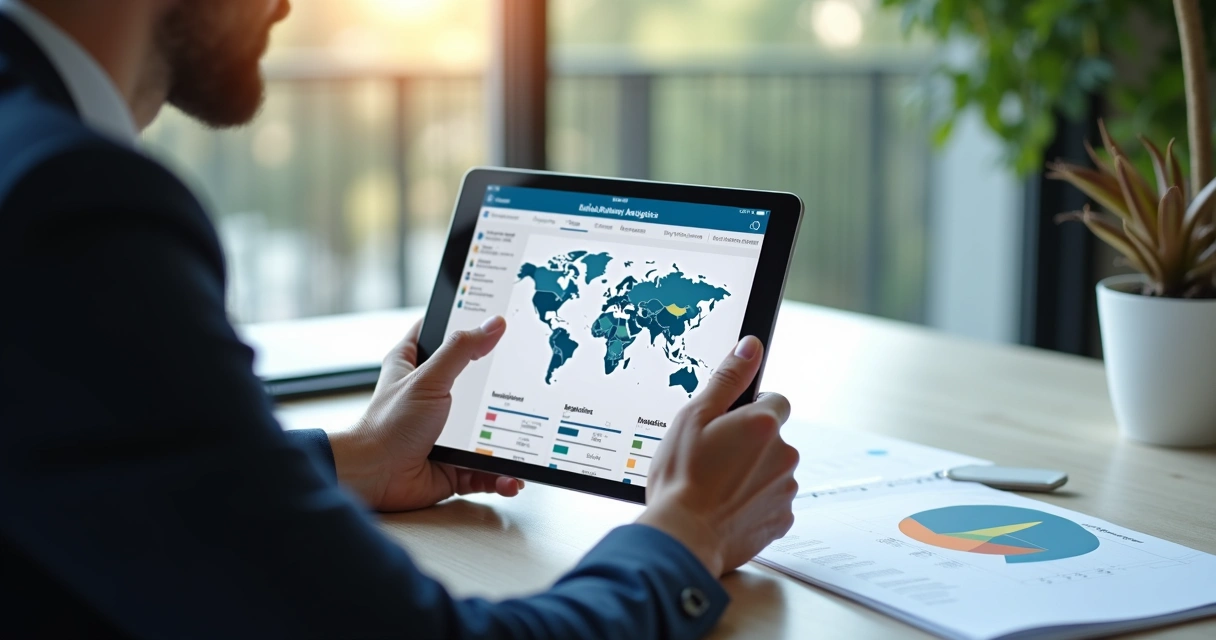 Pessoa analisando audiência no LinkedIn com painel de dados demográficos e cargos 