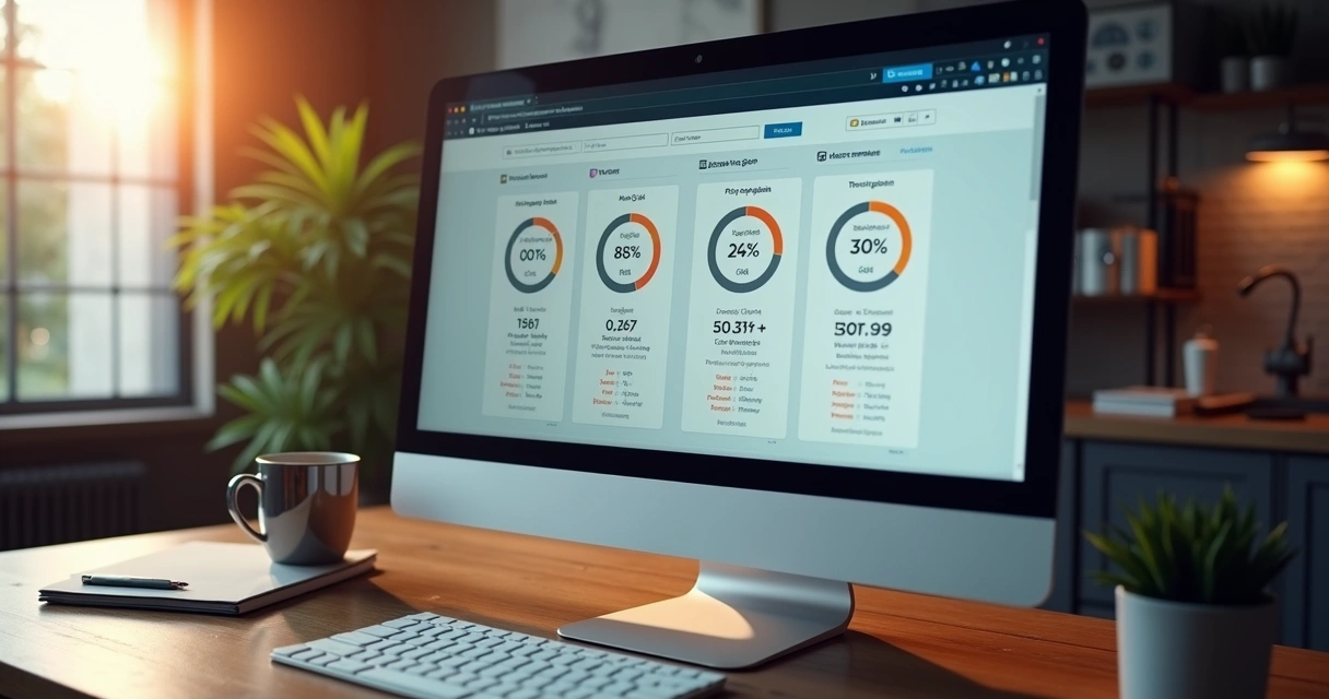 Página de site sendo criada visualmente rápido 