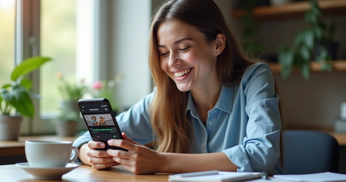 Person creating a viral short video on smartphone with VDClip app