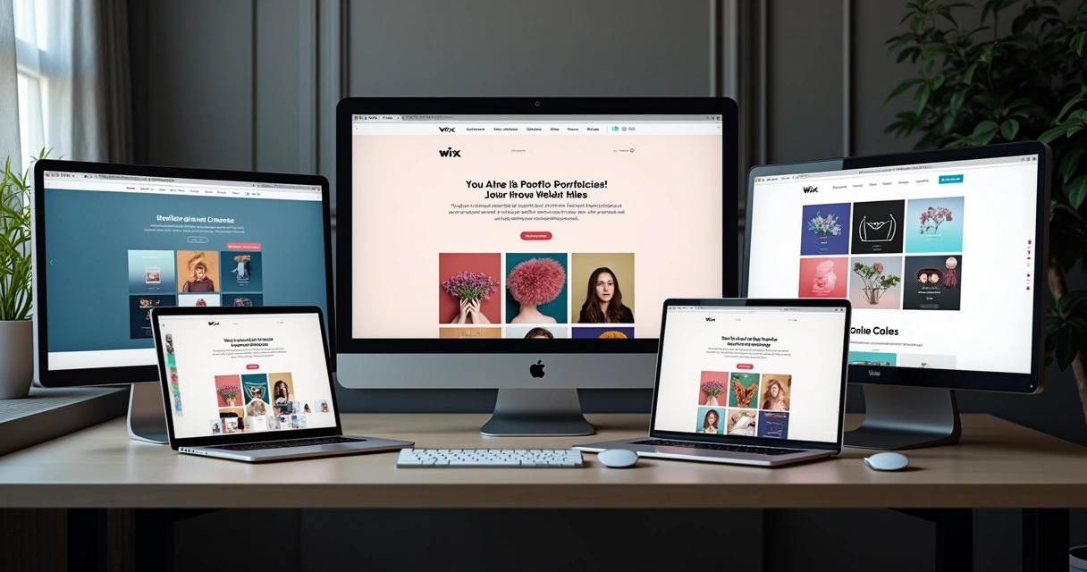 Painel mostrando diversos criadores de site de portfólio. 