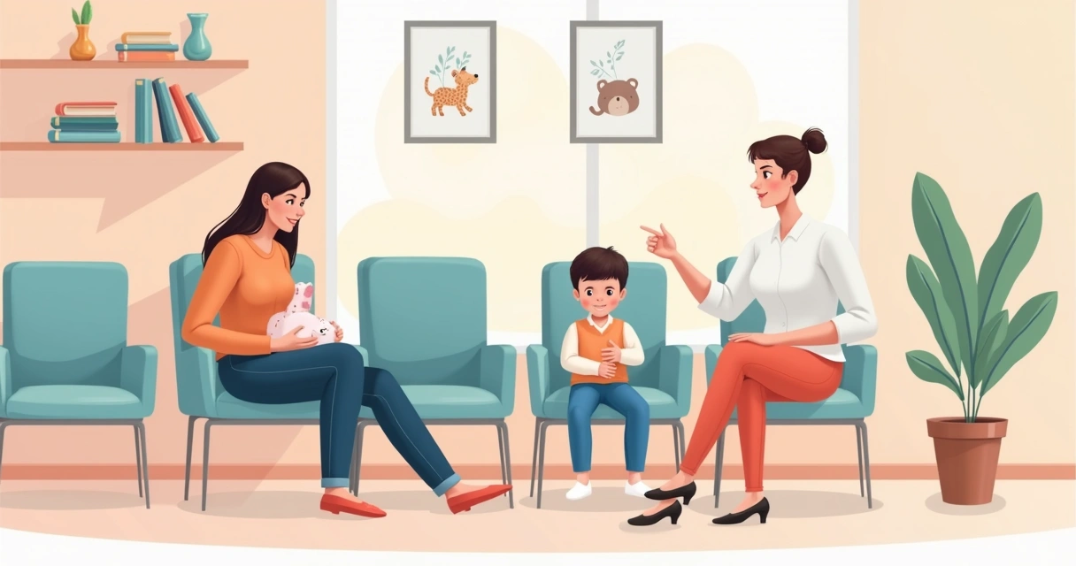 Criança autista espera consulta brincando 