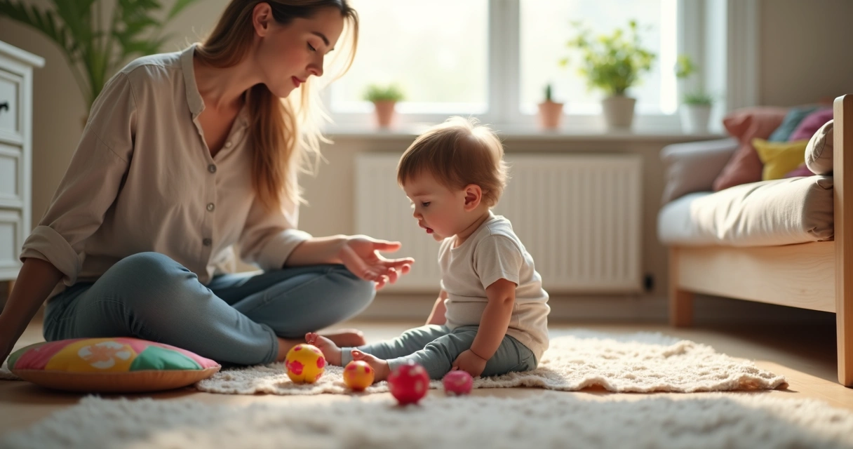 Criança no chão em birra enquanto mãe permanece calma. 