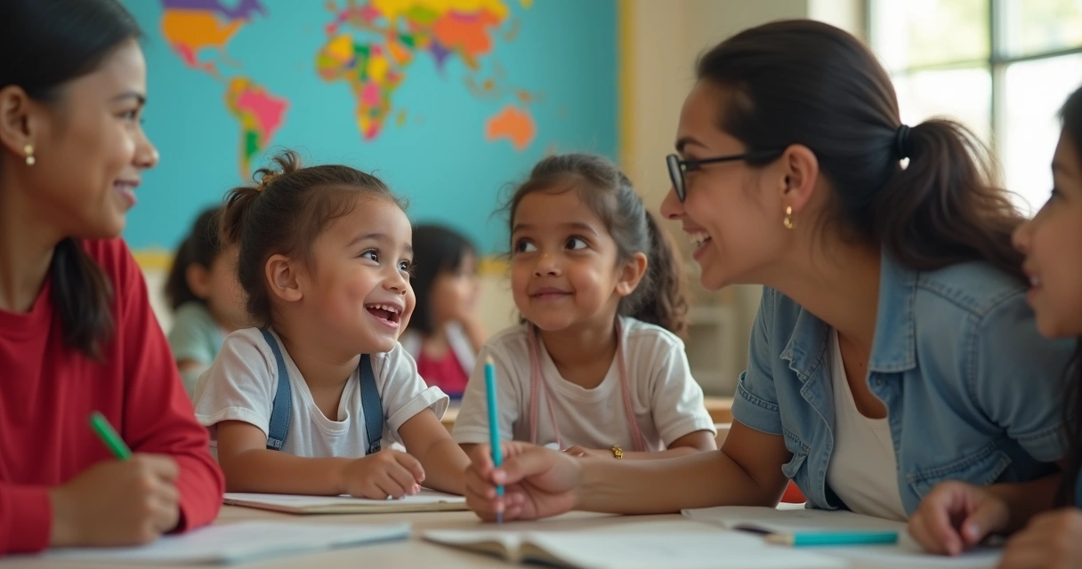 Criança com paralisia facial em sala de aula inclusiva 