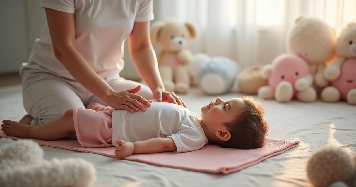 Criança recebendo reiki com terapeuta, mãos abertas acima do corpo em ambiente calmo 
