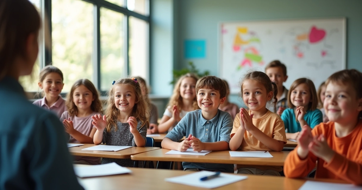 Crianças apresentam ideias em sala segura
