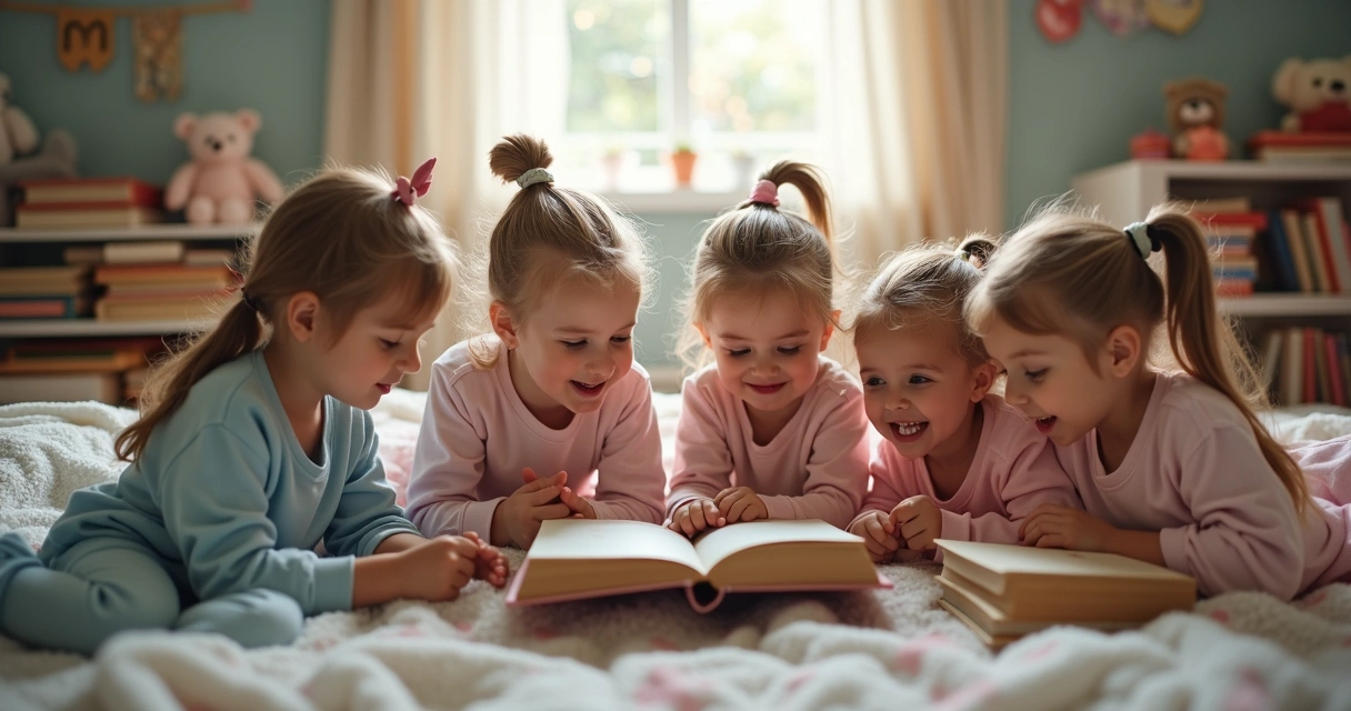 Crianças fantasiadas de personagens de histórias 