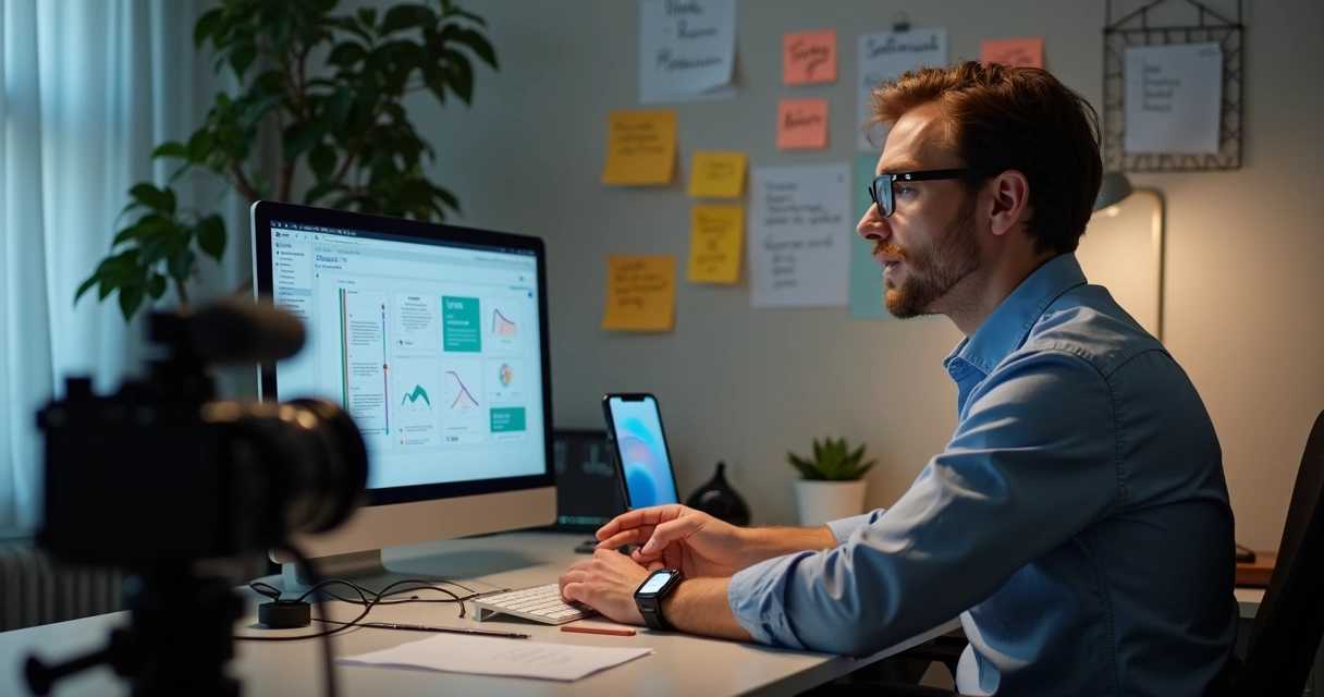 Contador produzindo conteúdo direcionado em vídeo para clientes de nicho 
