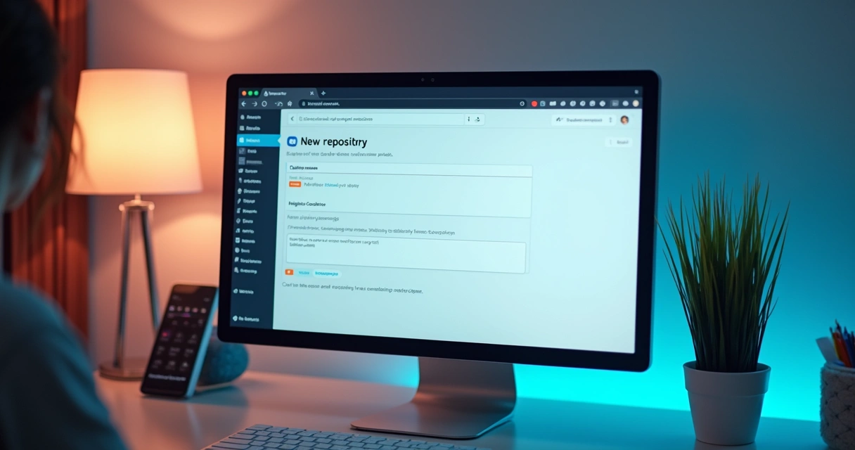 Tela de criação de repositório open source no GitHub 