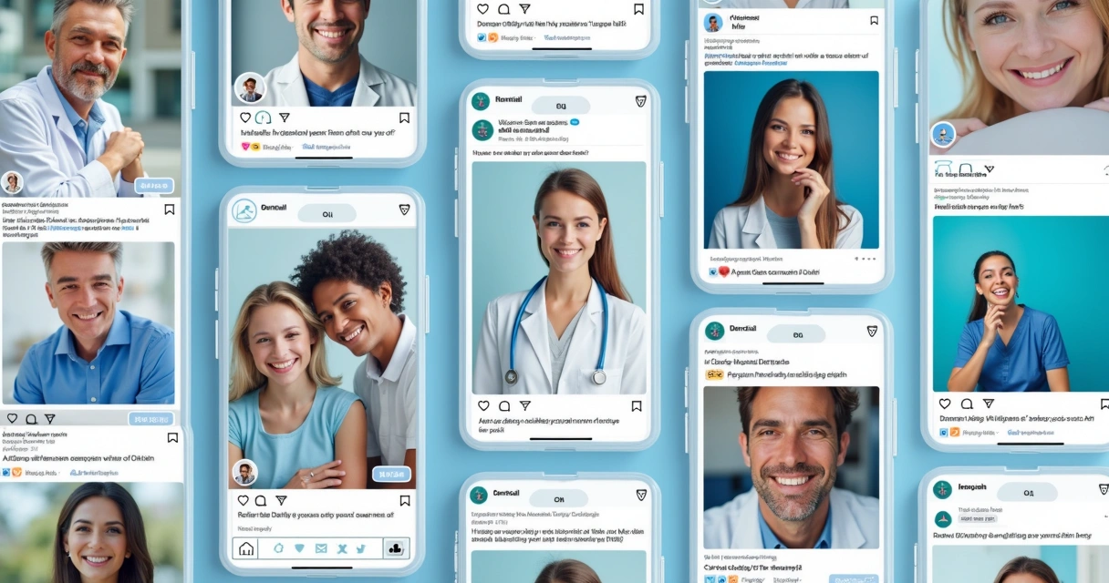 Publicação em rede social mostrando conteúdo sobre saúde bucal 