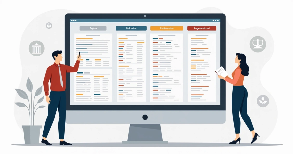 Tela digital mostrando criação de listas segmentadas de emails para sindicato