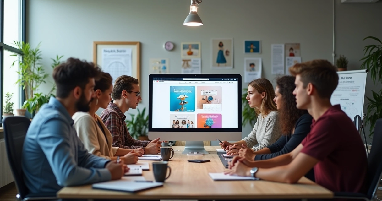 Equipe criando loja virtual 