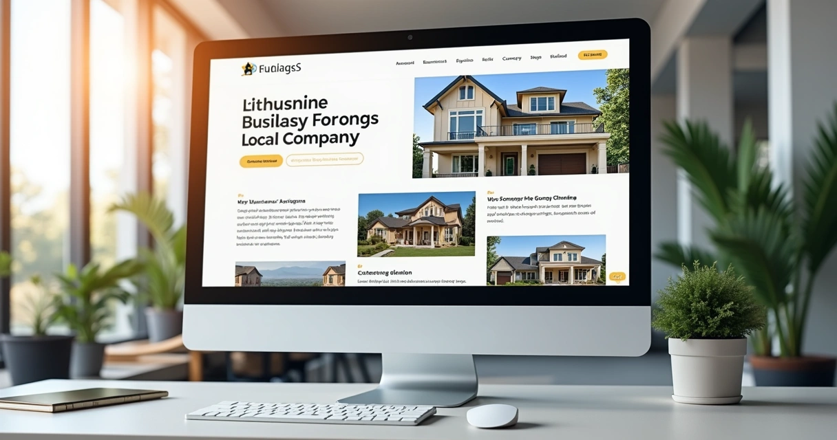 Página de empresa mostrando informações específicas do bairro, com mapa e depoimentos 