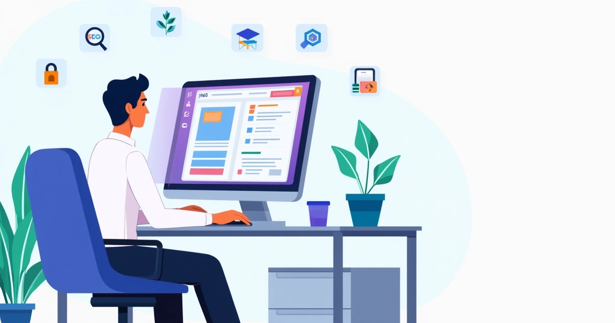 Profissional digital criando site grátis em computador com editor visual 