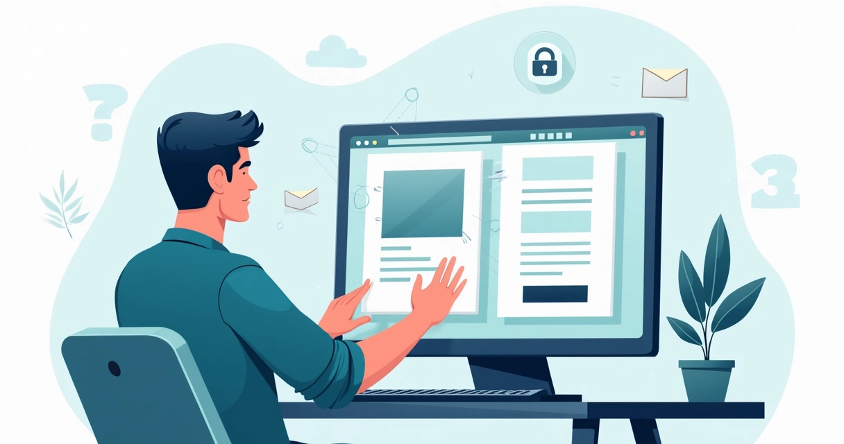 Pessoa construindo um site no desktop com IU de arrastar e soltar