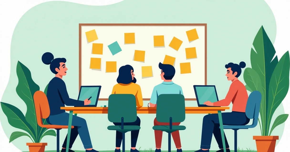 Equipe criativa inventando soluções com poucos recursos