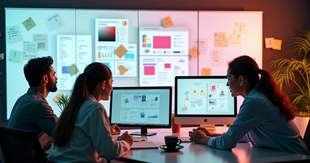 Designers utilizando IA para criar layouts diversos