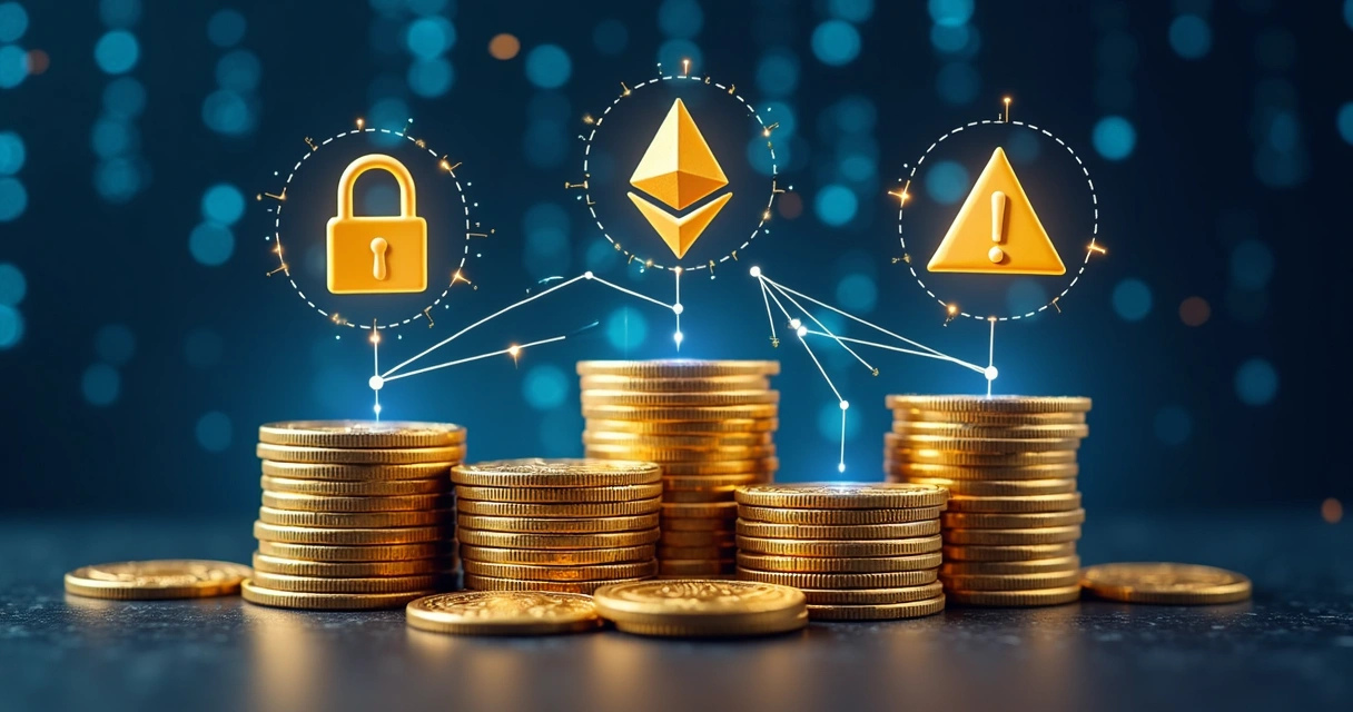 Representação de criptomoedas com símbolos de anonimato e redes digitais 