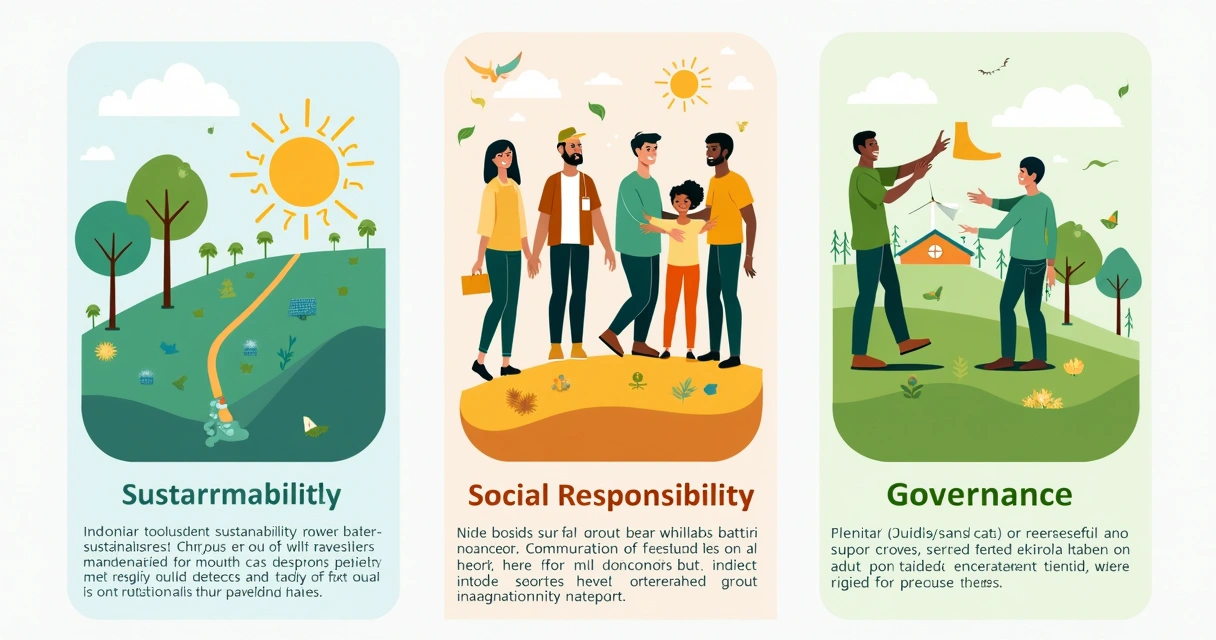 Ilustração de análise ESG de uma empresa 