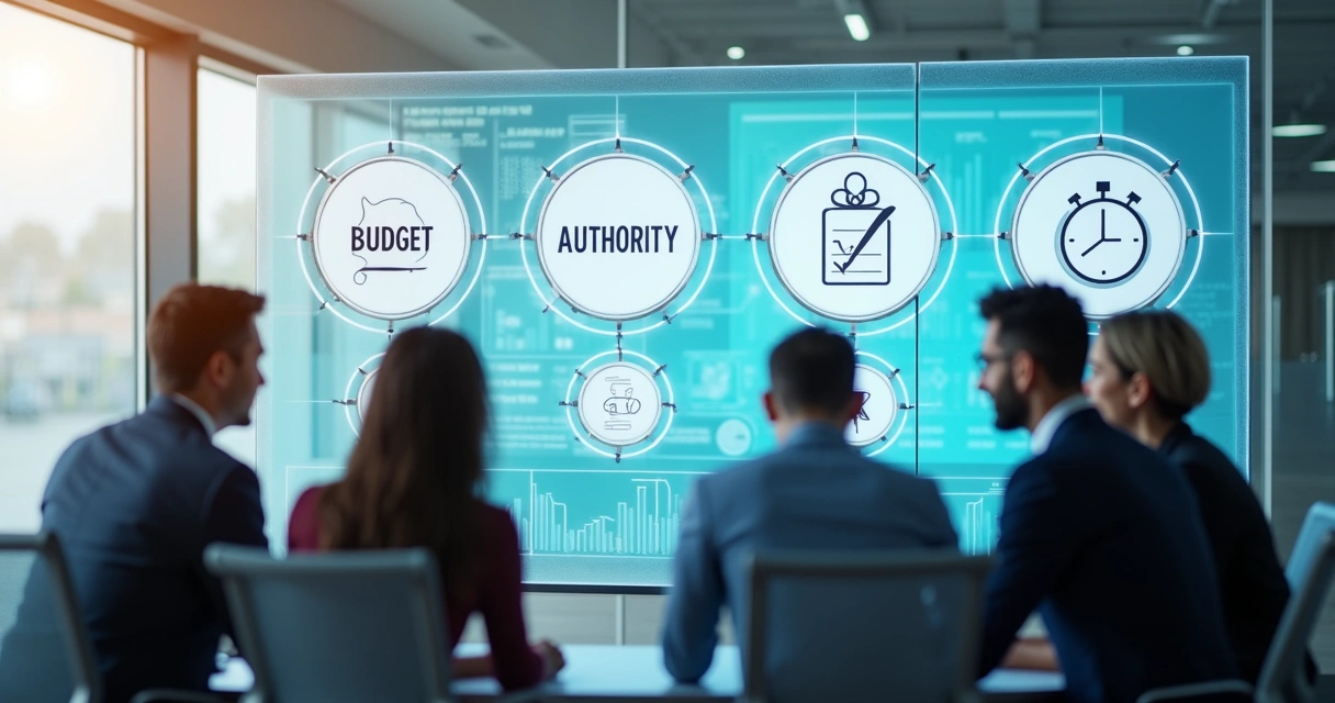 Ilustração de critérios de qualificação em vendas B2B 