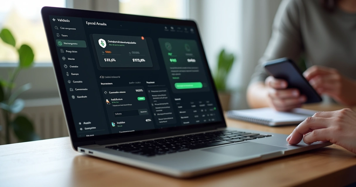 Tela de plataforma de previsões com gráfico e selo de verificação 