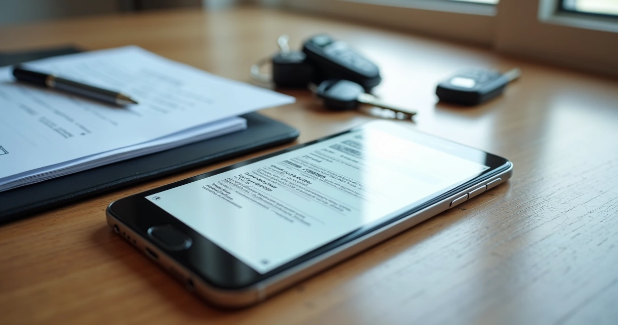 Pessoa exibindo CRLV digital em smartphone e tablet 