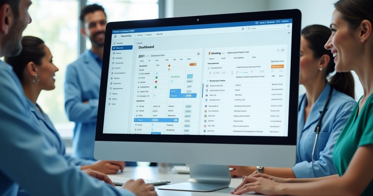 Tela de CRM com agendamento de clínica odontológica.