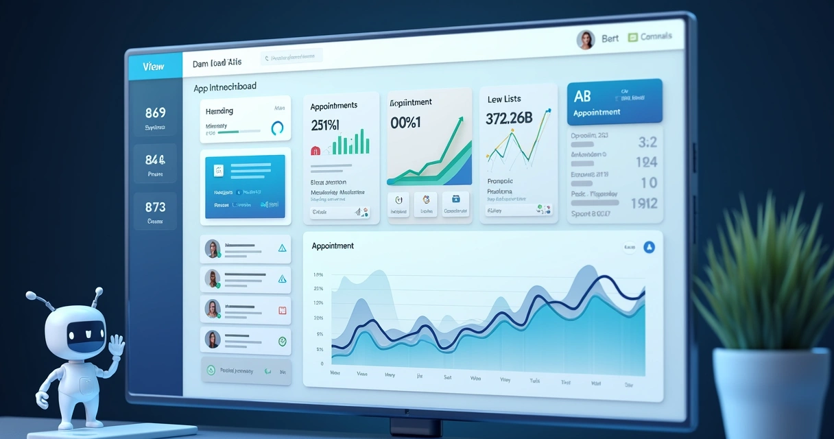 Painel CRM odontológico com IA de agendamento