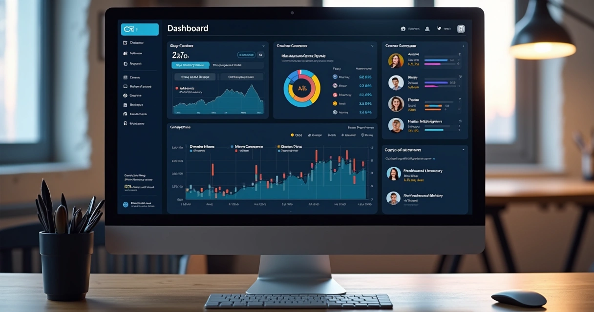 Detailed CRM dashboard showing AI-driven lead interactions 