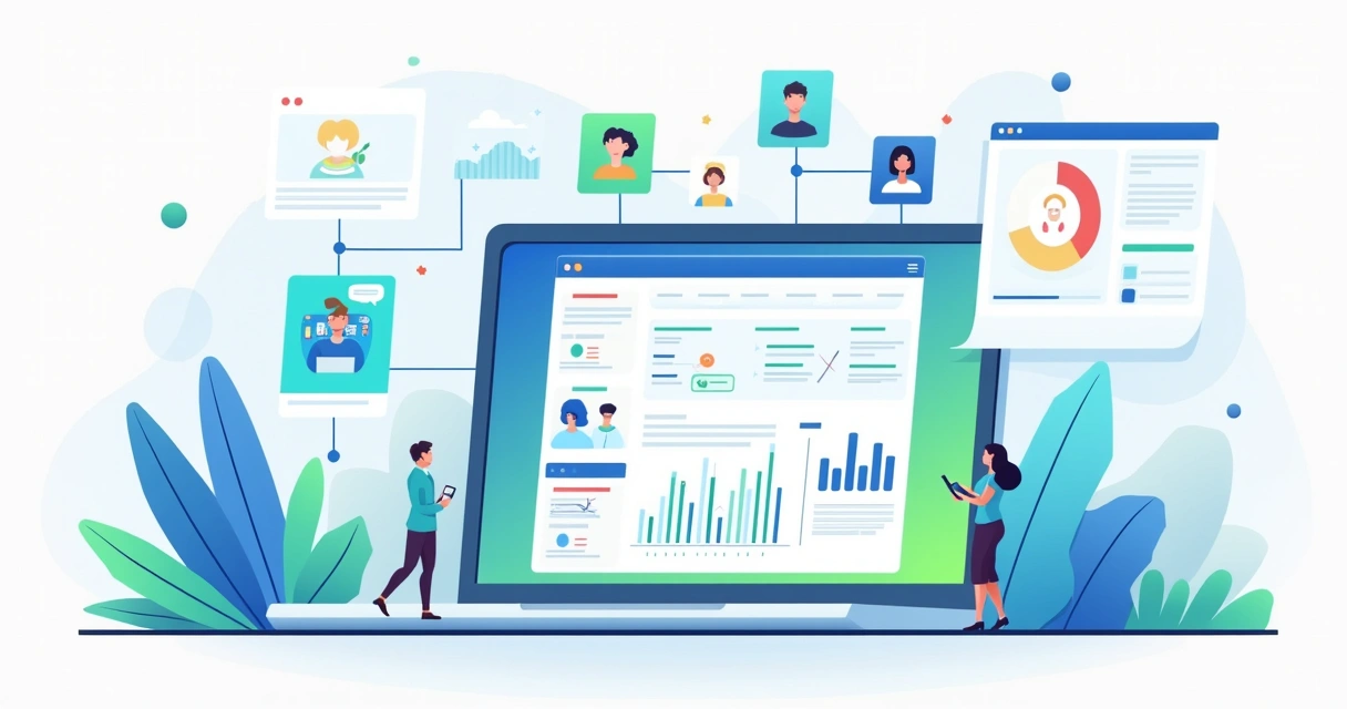 Tela de CRM ilustrando automação de leads com IA 