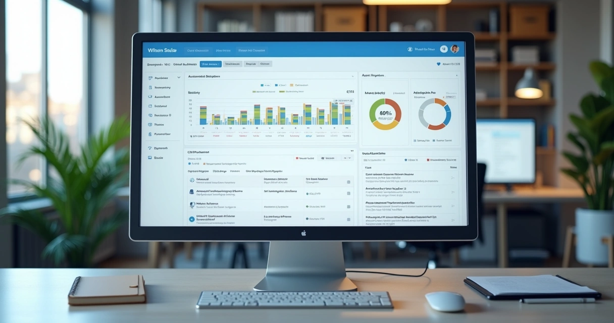 Tela de CRM exibindo funil de vendas integrado ao roteiro comercial 