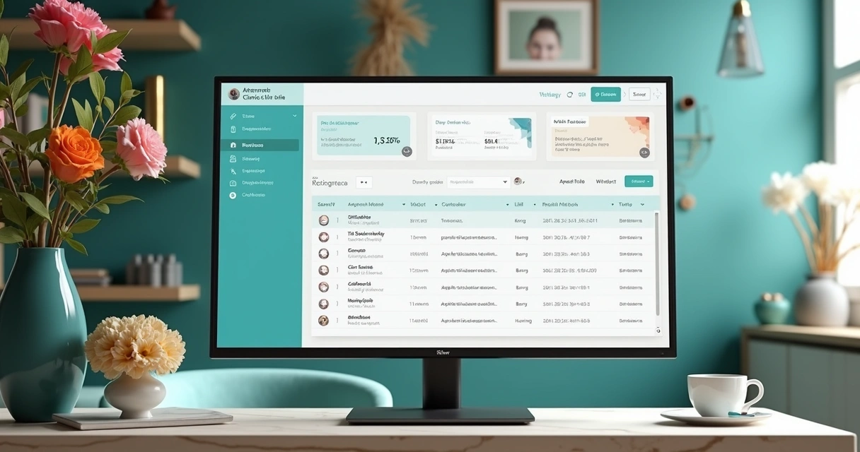 Interface de CRM para clínica estética 