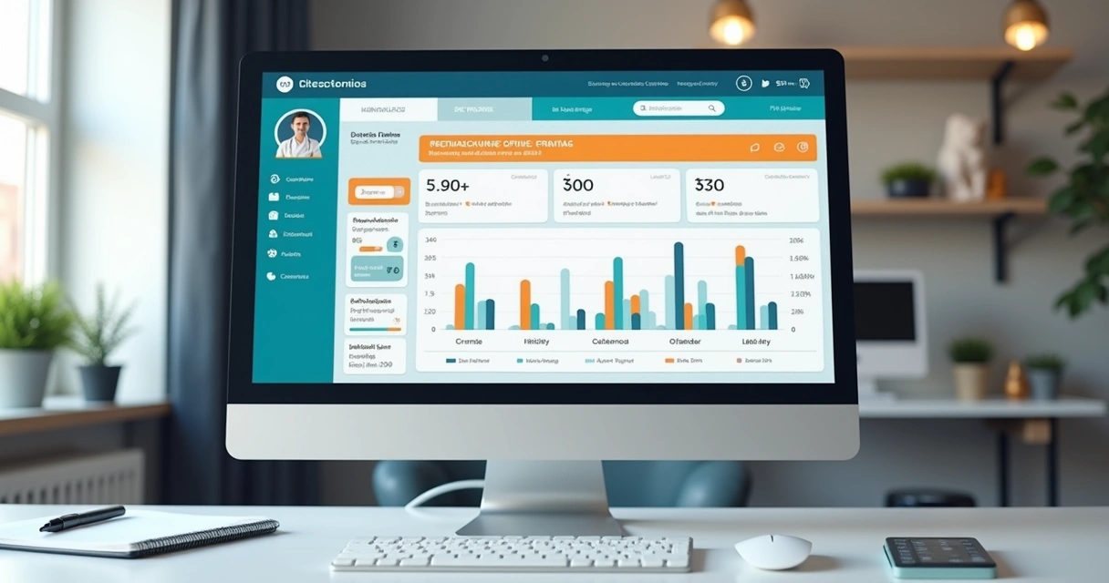 Painel de CRM com etapas de leads em clínica odontológica 