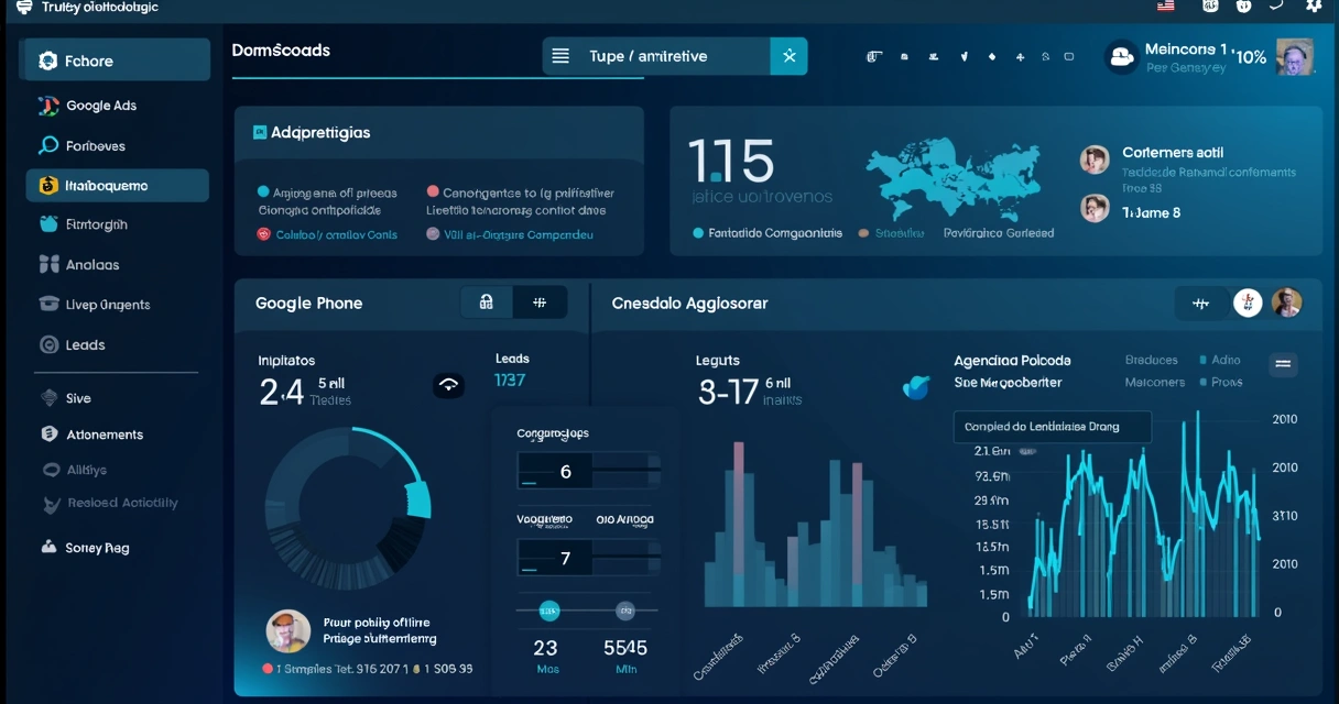 Dashboard de CRM conectando anúncios aos agendamentos 