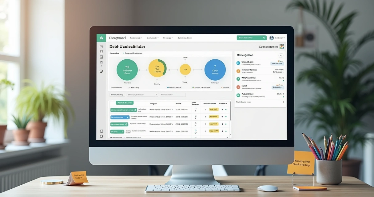 Tela de CRM de cobrança mostrando negociação de dívidas 