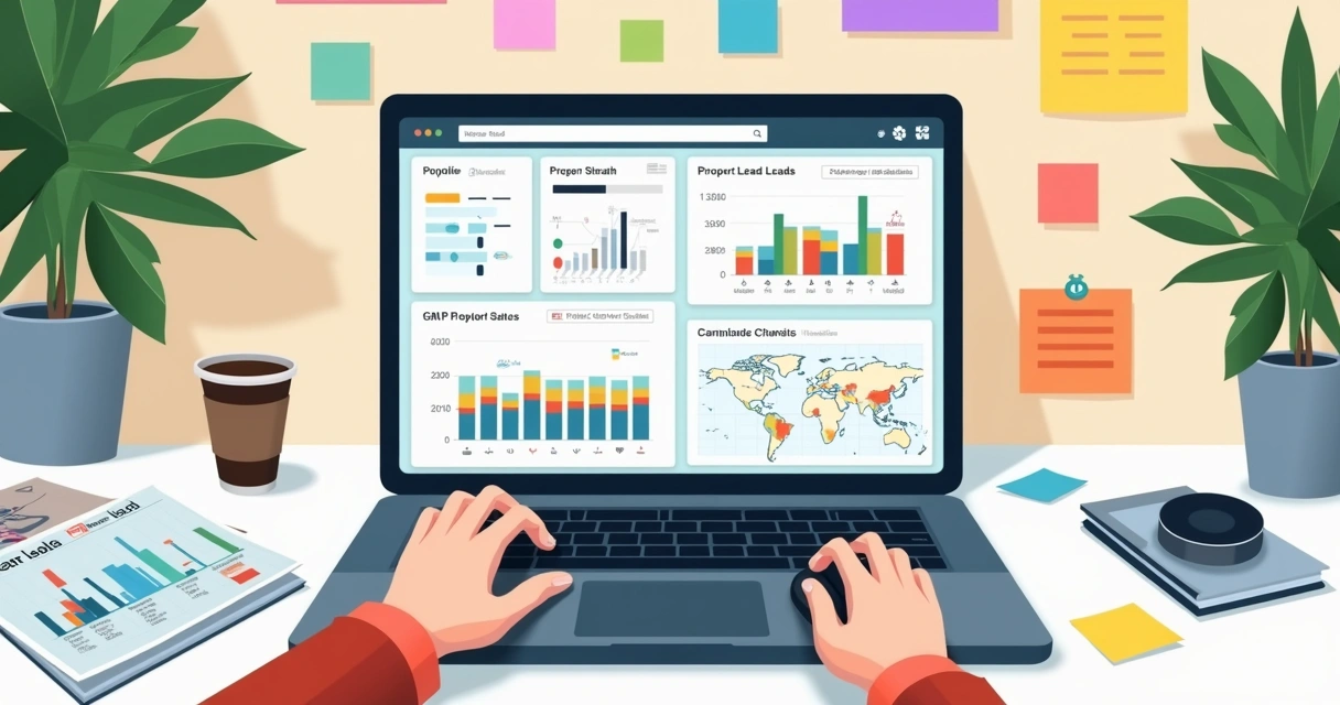 Sales CRM dashboard with solar lead scores and maps
