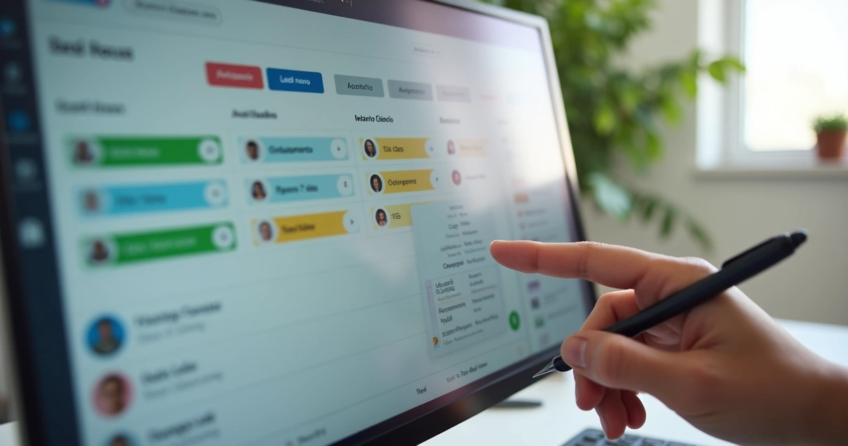 Tela com etiquetas de contatos no CRM 