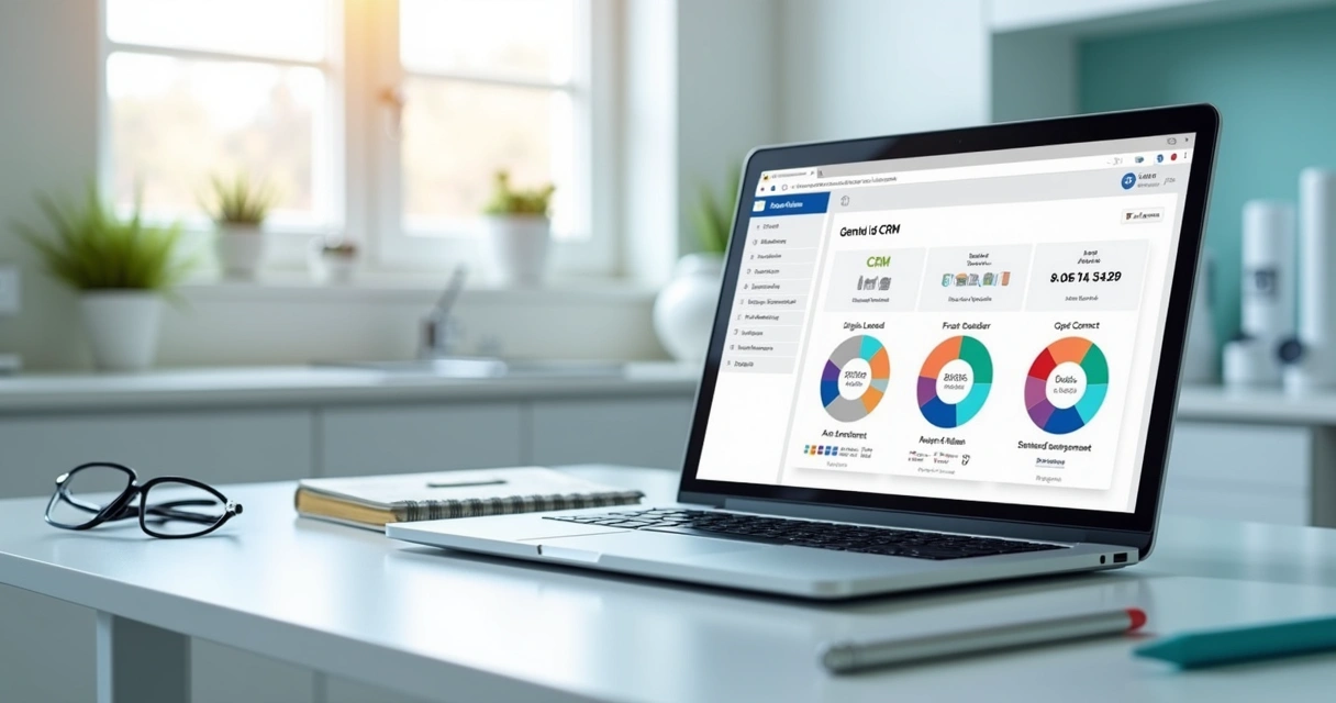 Funil de leads digitais para dentistas em CRM na tela 