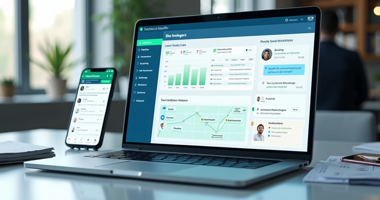 Painel de CRM integrado com IA e WhatsApp em operação comercial 