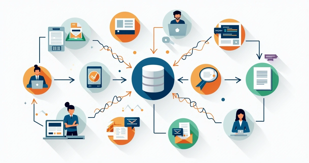 Fluxograma integrando dados de CRM e segmentação digital
