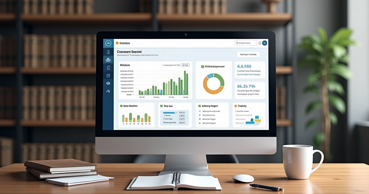 Tela de CRM mostrando dados e integrações de campanhas para advogados 